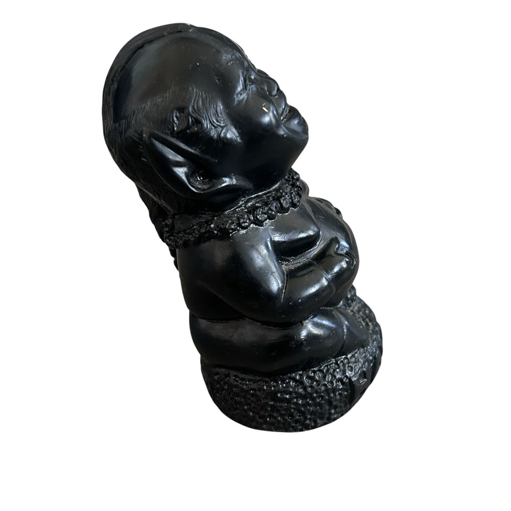 Coco Joes Hawaii Tiki Laki Menehune Black Hawaiian Figure Figurine‎ Vintage - Picture 4 of 8